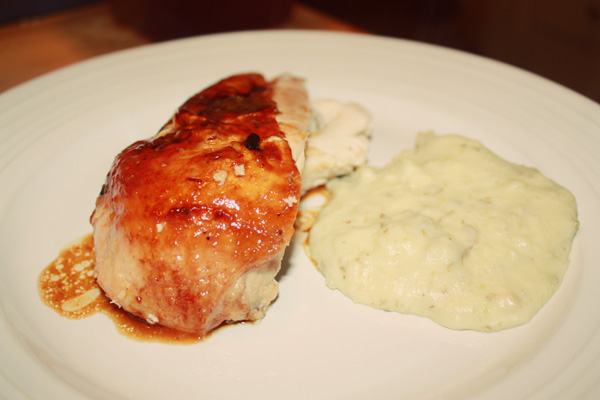 clementine chicken and whipped potatoes
